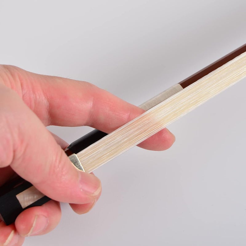WinsterBow Brazilwood Ebony Violin Viola Cello Bow Full Size Ebony Frog with Natural Horsehair (Violin bow 1/8) - Image 5